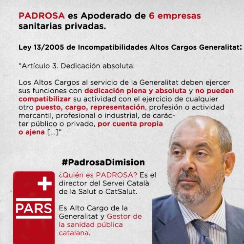 Ley Incompatibilidades Altos Cargos Padrosa Generalitat